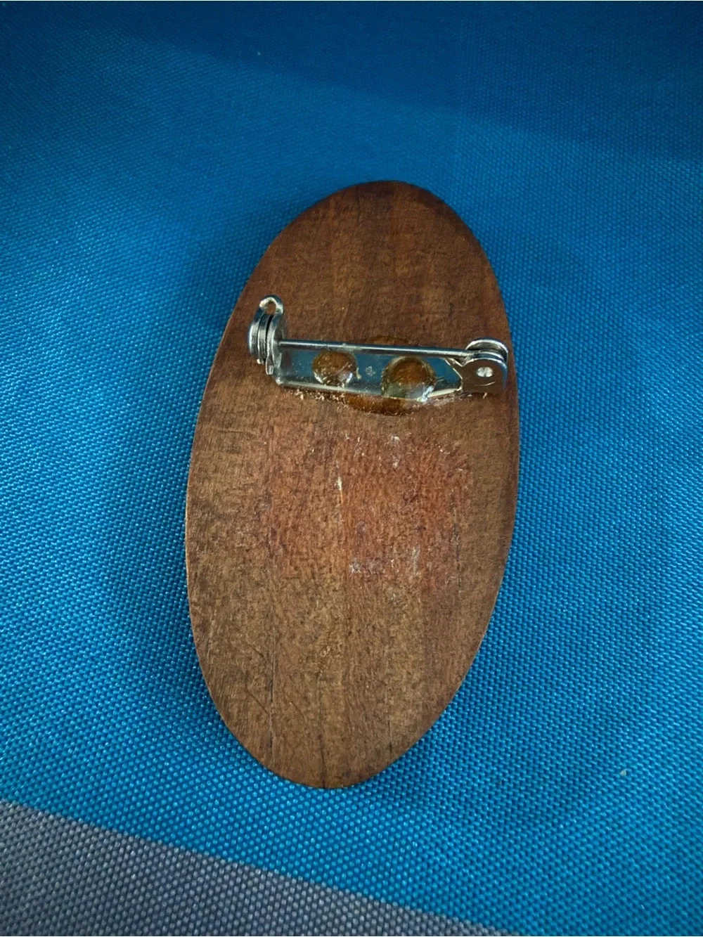 Hand-Carved Wooden Sailboat Brooch- Brown